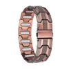 Pulsera Magnética de Cobre Rojo Antiguo Galvanizado con Patrón de Tortuga de Amazon, Pulsera Magnética Desmontable para Hombre, Venta al por Mayor Transfronteriza