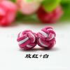 Venta directa elástico redondo doble cuentas elástico hecho a mano hebilla botón gemelos botón de camisa traje Tang botón cheongsam 1.0cm