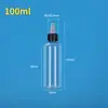 Botella de Gel Transparente con Boca Puntiaguda para Apretar 50 100 200ml Loción Pigmento Tinta Repackaged para Mascotas Botella Vacía Botella con Gotero