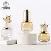 En Stock Botella Gotero de 20 ml con Forma de Hombro, Botella Dispensadora con Bomba de Anillo de Loto para Líquido Esencia, Botella de Vidrio para Aceite Esencial, Botella de Vidrio