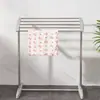 Novo Cabide de Roupa Dobrável de Chão Transfronteiriço Prateleira de Armazenamento Varanda Interna Varanda Externa Aço Inoxidável Barra de Secagem Barra Única Porta-Toalhas