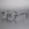 Gafas de estilo retro japonés para hombre y mujer, vint0ga de montura redonda, pin de moda y personalidad, se pueden equipar con espejo plano con graduación.