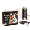 Gato de Colores Marcadores Acrílicos de Doble Punta y Doble Color de 72 Colores para Graffiti DIY Puntas Suaves que No se Desvanecen Apilables Bolígrafos de Contorno de Color