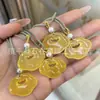 Pendente Fechadura Padrão Nuvem de Ágata Calcedônia Atacado Pingente Folha de Calcedônia Verde Transparente Alto Gelo Pingente para Pulseira Colar Ornamento