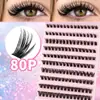 Pestañas de Racimo DIY Pestañas Individuales, Racimos de Pestañas de Volumen Natural Espeso, Fácil Autoaplicación Pestañas Segmentadas de Larga Duración para Maquillaje Diario Maquillaje de Escenario Suministros de Pestañas para Principiantes