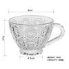 Ins Taza de Café y Platillo de Girasol Estilo Palacio Vintage Juego Taza de Agua para el Hogar Taza de Té de Flores para la Hora del Té de la Tarde Taza de Cristal y Platillo