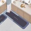 Fabricantes transfronterizos mayoreo simple viento cocina tapete de piso para el hogar sucio tapete antideslizante largo baño absorción de agua y aceite tapete para pies
