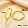 Anel Curvo Estilo Xiaohongshu Gatinho para Homens e Mulheres, Anel Minimalista de Ouro de Areia Vietnamita de Luxo Leve, Joias da Moda em Ouro de Imitação