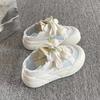 Otoño 2025 Nuevos Zapatos de Pan de Pato Mandarín para Mujer Diseño Original de Empalme Cuadriculado Diseño de Nicho Original Zapatos de Skate Transpirables