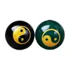 Ágata Natural Estampada a Ouro Tai Chi Cinco Elementos Contas Soltas Contas Redondas Contas Gravadas Acessórios de Pulseira Fio para Mão Acessórios de Joia