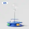 Juguete Original Nuevo para Gatos, Plato Giratorio Educativo para Gatos, Auto-Placer y Alivio del Aburrimiento, Bola Dispensadora con Pluma de Resorte Juguete para Mascotas