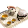 Juego de Té Rápido Firestone Rojo Caramelo Azul y Blanco Danza de Mariposas Flor, Una Tetera Tres Tazas, Cerámica al Aire Libre Kung Fu Té Portátil