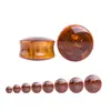 Amazon wish venta transfronteriza europea y americana Color curry resina expansor de oreja expansor de oreja de doble cuerno piercing corporal hélice auricular