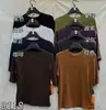 Camiseta de mujer de manga tres cuartos fina y elástica con cuello redondo, nuevo estilo verano 2026, manga de cinco cuartos, color liso, adecuada para usar en capas, top básico para el día a día