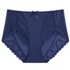Bragas Sexy de Encaje de Cintura Alta para Mujer Tallas Grandes Malla Sin Costuras Cubre Glúteos Transpirables Sexy Algodón Puro en la Entrepierna Ropa Interior Femenina