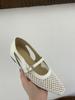 Zapatos Mary Jane de Tacón Grueso Trenzados Franceses Estilo Nuevo Verano 2025 con Agujeros y Huecos Estilo Retro para Mujer