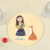 Posavasos redondo de escritorio impermeable de PVC, pequeño, con personalidad bonita, aislamiento de café, posavasos de cuero PU de doble cara, fábrica al por mayor
