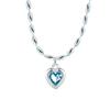 Collar de amor con circonita azul dulce y fresco para mujer, cadena de clavícula alta para otoño e invierno, collar de grano de arroz, accesorios de viento frío 2022