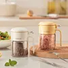 Frasco Sellado para Condimentos de Cocina, Botella de Vidrio a Prueba de Humedad para Condimentos con Cuchara, Caja de Condimentos de Sal, Sal Condimentada, Grado Alimenticio