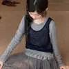 Conjunto Infantil Doce 2026 Outono Novidades Roupas de Outono para Crianças Super Fofo Top Saia Princesa Fofa Conjunto de Duas Peças