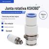 KSH4 junta rotativa de alta velocidade de 360 graus pneumática reta através de alta pressão 6/8/10/12 conector rápido de rosca de tubo