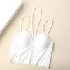 Celebridad de Internet Chica Caliente Sexy Verano Seda de Hielo Sujetador Una Pieza Halter Camisola Ropa Exterior Top Tubo Base Espalda Hermosa Mujer