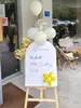 Banquete de bebé cumpleaños compromiso letrero de bienvenida letrero de bienvenida para abrir la puerta celebración de boda diseño fondo tablero de KT