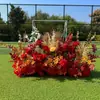 Novo Suporte de Flores para Chão de Casamento Decoração de Fileira de Flores Flores para Corredor Decoração de Palco de Casamento Flores Artificiais Arte Floral de Simulação