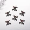 Halloween diy acessórios nail art liga jóias vento escuro aranha crânio morcego cruz nail art ornamentos de diamante