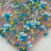 Bordado Plano Bordado Hecho a Mano a Medida Tela de Malla Bordada Velos Multicolores Accesorios Tela Bordada Decorativa