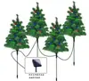 Luces Solares de Árbol de Navidad Luces de Inserción para Jardín Césped Piso Exterior Patio Luces Decorativas Luces de Inserción para Piso de Árbol de Navidad