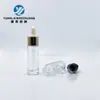 Atacado de fábrica 5/10/15/30ml frasco de vidro para essência conta-gotas com cabeça de borracha frasco para óleo essencial frasco de essência transparente com fundo grosso
