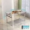 Mesa Dobrável de Aço Inoxidável Extra Grossa, Mesa Portátil para Churrasco, Barraca de Rua, Mesa Simples para Jantar em Feira Noturna, Mesa Retangular
