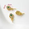 14K banhado a ouro banhado a ouro zircônio-incrustado pingente de pérola diy jóias artesanais pulseira colar brincos acessórios