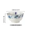 Conjunto de tigela e prato estilo japonês, tigelas de cor sob esmalte de alto valor vintage para uso doméstico, pratos, tigelas de sopa, tigelas de macarrão, pratos de jantar, louças de cerâmica