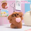 Dibujo Animado Lindo Dulce Amor Cachorro Tirar Muñeco de Felpa Llavero Divertido Colgante para Bolso de Pareja Día de San Valentín Chino