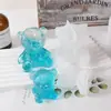 Poppy Diamond Oso de Hielo Molde de Silicona DIY Geométrico 3D Facetado Oso Decoración de Velas Molde de Resina