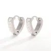 Brincos de Zircônia Simples e de Alta Qualidade, Diamantes Cintilantes, Brincos Deslumbrantes de Aço Titânio, Brincos Geométricos Versáteis, Hip-Hop High Street