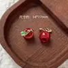 Mini Gota de Aceite Simulación Fruta Fresa Champiñón Sandía Berenjena Colgante Pulsera Collar Hecho a Mano DIY Accesorios de Cuentas