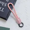 Nuevo Cordón para Teléfono Móvil de Cuero PU Empalmado de Huayang, Cordón para Teléfono Móvil de Cuerda Trenzada Colorida, Correa para Botella de Agua con Llavero