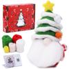 Árbol de Navidad de Papá Noel transfronterizo, muñeco de nieve, árbol de Navidad hecho a mano, fieltro de lana, material para pinchar.