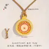 Colar Pingente Bússola Flor de Moeda Fivela Ruyi da Paz Mesmo Estilo da Loja de Ouro Puzuo Banhado a Ouro Cravejado de Diamantes Corrente de Suéter Estilo Chinês