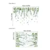 Pegatinas de Pared Decorativas de Enredadera Colgante de Hojas Verdes Transfronterizas para Dormitorio, Sala de Estar, Entrada, Pared de Fondo, Autoadhesivas y Extraíbles de PVC