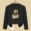 Blusas Térmicas Infantis com Gola Meia-Alta, Roupas Autoaquecidas para Outono e Inverno, Camisetas de Manga Longa para Meninos e Meninas, Nova Camada Base Tendência