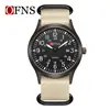 Reloj de Pulsera Nuevo Ofns Moda Números Grandes Casual Correa de Nylon Fluorescente Resistente al Agua con Calendario Uso para Examen Reloj de Cuarzo