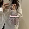 Bolso Caja Nuevo, Moderno y Versátil Estilo Coreano para Mujer, Cadena de Rombo, Casual Personalizado para el Día a Día, Bolso Cruzado de Temperamento de Alta Gama