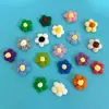 Flor de Pompones Hecha a Mano con Ganchillo Lana Flor de Ganchillo Hecha a Mano Sombrero Flor de Ganchillo Pasador Accesorios para el Cabello Broche para Ropa Accesorios de Flores Pequeñas Flor al por Mayor
