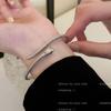 Pulseira Aberta em Forma de Cobra Novo Design de Nicho da Moda Joias de Alto Nível Luxo Leve Elegante Pulseira da Moda para Mulheres