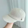 Sombrero de Pato de Lino Transpirable de Alta Gama Estilo Coreano para Mujer 2025 Nuevo Primavera y Verano Simple Retro Sombrero de Equitación Boina