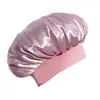 Gorro de Baño de Satén de Ala Ancha de Alta Elasticidad para Mujer Gorro de Dormir para Adultos Gorro de Satén para el Cuidado del Cabello Gorro de Belleza Que No Daña el Cabello Gorro Posparto